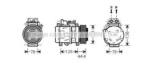 AVA QUALITY COOLING MSK558 Компресор, кондиціонер