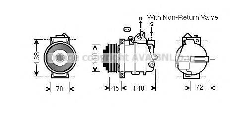 AVA QUALITY COOLING MSK672 Компресор, кондиціонер