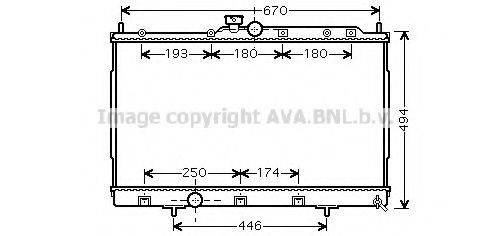 AVA QUALITY COOLING MTA2183 Радіатор, охолодження двигуна