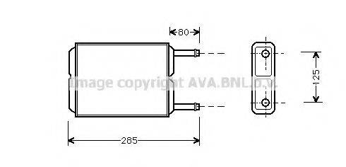 AVA QUALITY COOLING MZ6123 Теплообмінник, опалення салону