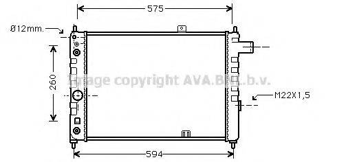 AVA QUALITY COOLING OL2051 Радіатор, охолодження двигуна