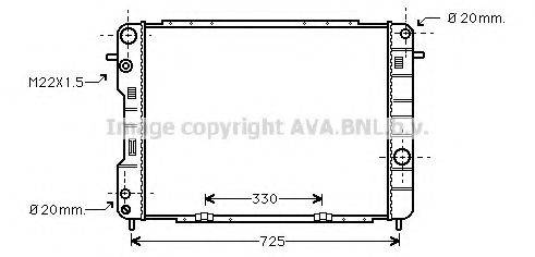 AVA QUALITY COOLING OL2246 Радіатор, охолодження двигуна