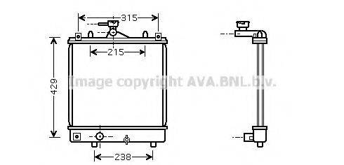 AVA QUALITY COOLING OL2330 Радіатор, охолодження двигуна