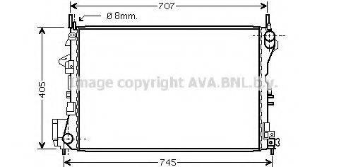 AVA QUALITY COOLING OL2339 Радіатор, охолодження двигуна