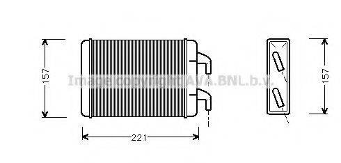 AVA QUALITY COOLING OL6007 Теплообмінник, опалення салону