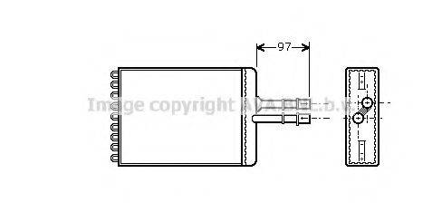 AVA QUALITY COOLING OL6216 Теплообмінник, опалення салону