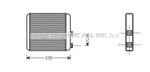 AVA QUALITY COOLING OL6321 Теплообмінник, опалення салону