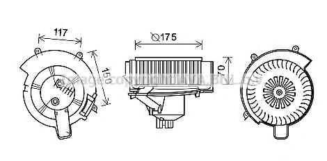 AVA QUALITY COOLING OL8646 Електродвигун, вентиляція салону