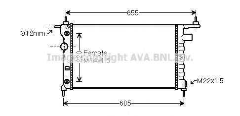 AVA QUALITY COOLING OLA2184 Радіатор, охолодження двигуна