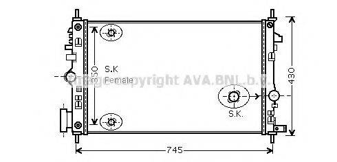 AVA QUALITY COOLING OLA2473 Радіатор, охолодження двигуна