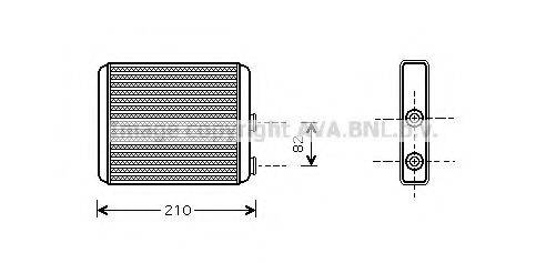 AVA QUALITY COOLING OLA6353 Теплообмінник, опалення салону