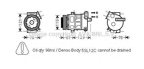 AVA QUALITY COOLING OLAK558 Компресор, кондиціонер