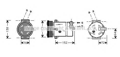 AVA QUALITY COOLING OLK279 Компресор, кондиціонер