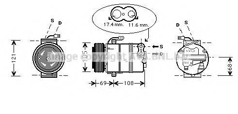 AVA QUALITY COOLING OLK316 Компресор, кондиціонер