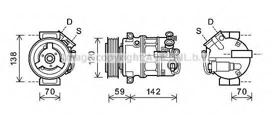 AVA QUALITY COOLING OLK579 Компресор, кондиціонер