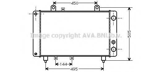 AVA QUALITY COOLING PE2081 Радіатор, охолодження двигуна