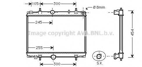 AVA QUALITY COOLING PE2198 Радіатор, охолодження двигуна