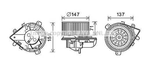 AVA QUALITY COOLING PE8379 Електродвигун, вентиляція салону