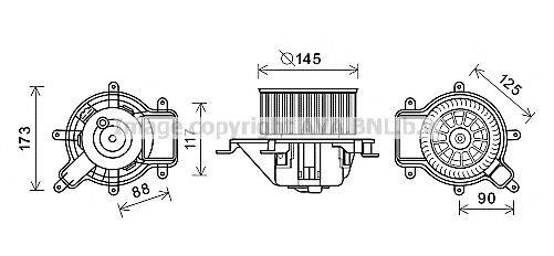 AVA QUALITY COOLING PE8390 Електродвигун, вентиляція салону