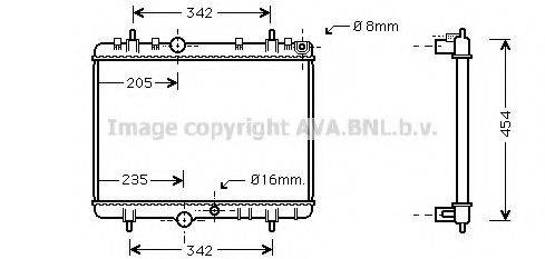 AVA QUALITY COOLING PEA2218 Радіатор, охолодження двигуна