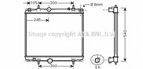 AVA QUALITY COOLING PEA2277 Радіатор, охолодження двигуна