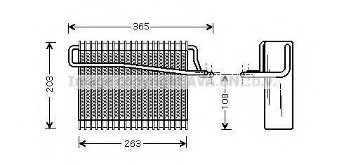 AVA QUALITY COOLING PEV039 Випарник, кондиціонер