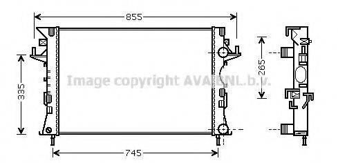 AVA QUALITY COOLING RT2290 Радіатор, охолодження двигуна