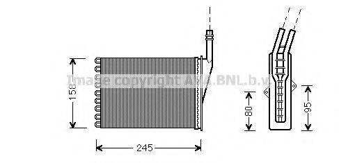 AVA QUALITY COOLING RT6249 Теплообмінник, опалення салону