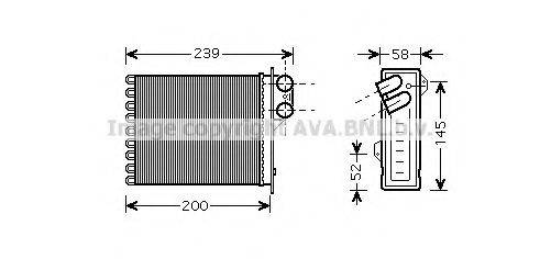 AVA QUALITY COOLING RT6398 Теплообмінник, опалення салону