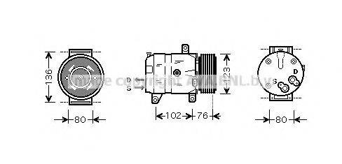 AVA QUALITY COOLING RTAK069 Компресор, кондиціонер