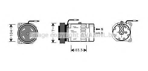 AVA QUALITY COOLING RTK403 Компресор, кондиціонер