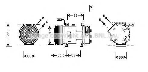 AVA QUALITY COOLING SCAK016 Компресор, кондиціонер