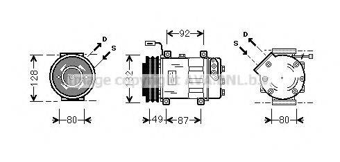 AVA QUALITY COOLING SCAK026 Компресор, кондиціонер