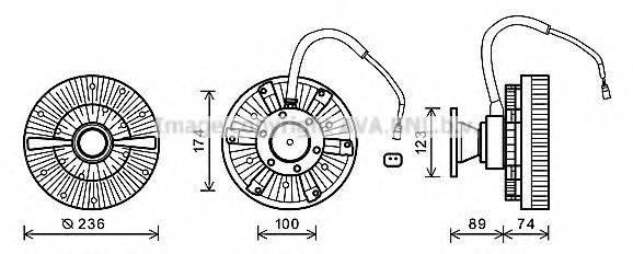 AVA QUALITY COOLING SCC029 Зчеплення, вентилятор радіатора