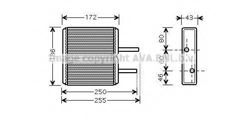 AVA QUALITY COOLING SZ6080 Теплообмінник, опалення салону