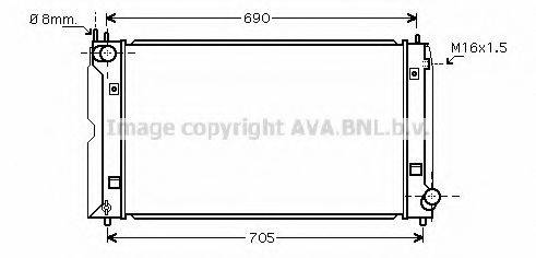 AVA QUALITY COOLING TO2386 Радіатор, охолодження двигуна