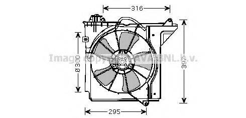 AVA QUALITY COOLING TO7538 Вентилятор, охолодження двигуна