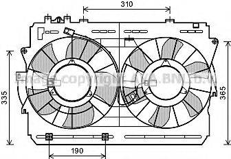 AVA QUALITY COOLING TO7570 Вентилятор, охолодження двигуна