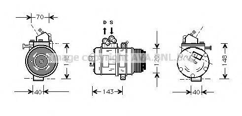 AVA QUALITY COOLING TOK003 Компресор, кондиціонер