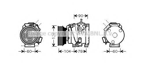 AVA QUALITY COOLING TOK449 Компресор, кондиціонер