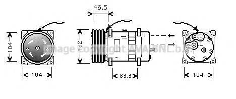 AVA QUALITY COOLING VLAK037 Компресор, кондиціонер