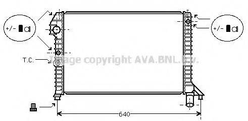 AVA QUALITY COOLING VO2060 Радіатор, охолодження двигуна