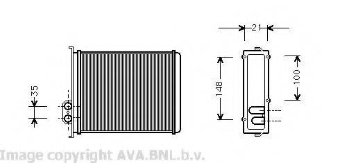 AVA QUALITY COOLING VO6085 Теплообмінник, опалення салону