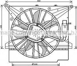 AVA QUALITY COOLING VO7510 Вентилятор, охолодження двигуна