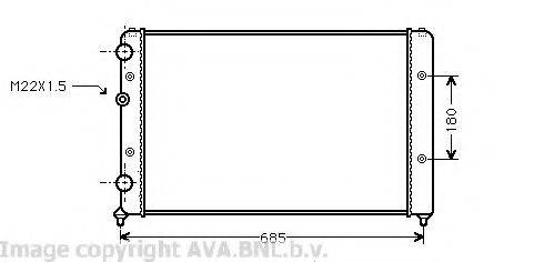 AVA QUALITY COOLING VW2115 Радіатор, охолодження двигуна