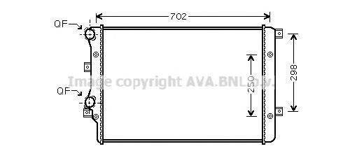 AVA QUALITY COOLING VW2206 Радіатор, охолодження двигуна