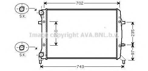 AVA QUALITY COOLING VW2272 Радіатор, охолодження двигуна