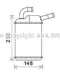 AVA QUALITY COOLING VW6355 Теплообмінник, опалення салону