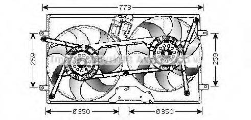 AVA QUALITY COOLING VW7505 Вентилятор, охолодження двигуна