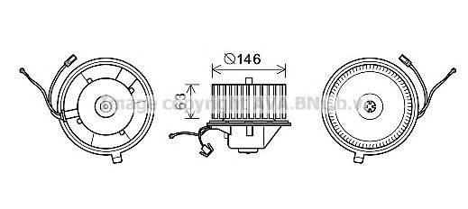 AVA QUALITY COOLING VW8349 Електродвигун, вентиляція салону